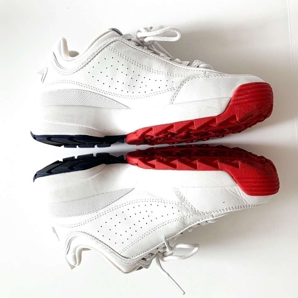 Fila White with Dual-Tone Sole Sneakers Size 8 VGUC Red/Black Soles